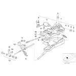 Cięgno skrzyni biegów BMW E38 E39 740i 540i M60 M62 prod. od 09.1996r - 25161421250