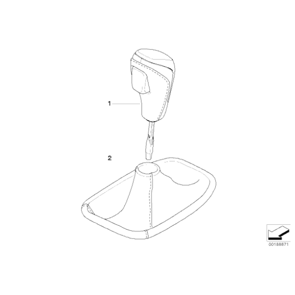 Gałka automatycznej skrzyni biegów BMW Performance E81 E87 E82 E88 E90 E91 E92 E93 - 25162153758
