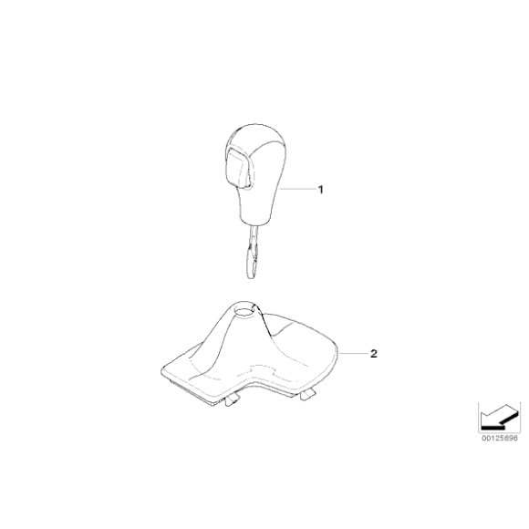 Uchwyt dźwigni zmiany biegów BMW E60 E61 E63 E64 520 523 525 530 545 550 630 645 - 25167522365