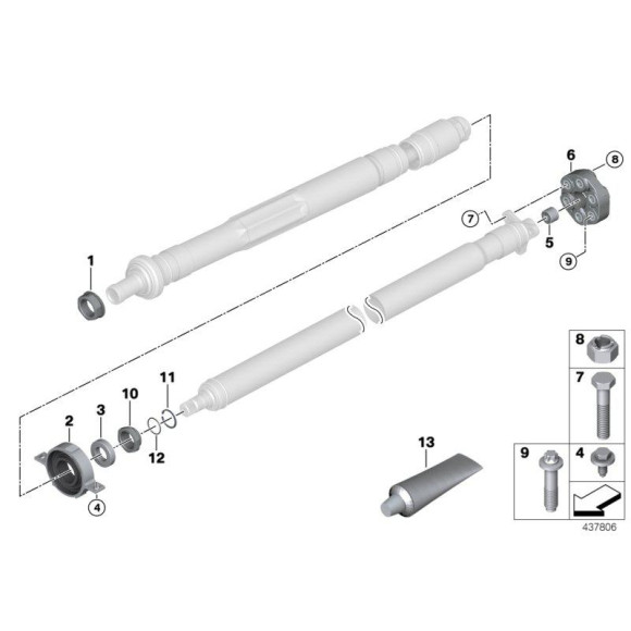 Przegub wału BMW E36 323 325 E39 523 525 F20 F30 114 116 118 316 320 - 26111227869