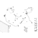 Przewód wąż wody BMW E83 E83N X3 3,0d 3,0sd M57N M57N2 - 17123449106