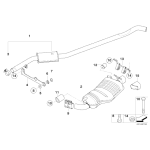 Tuleja gumowa uchwytu tłumika BMW E83N X3 1,8d 2,0d - 18203450929