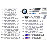 Emblemat przód lub tył BMW E30 E36 E46 E39 E60 E65 E53 E70 E87 E90 F01 F10 F07 G11 - 51148132375