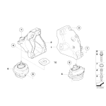 Poduszka silnika prawa BMW E83 X3 1,8d 2,0d - 22113453257