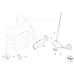 65203453893 Pręt anteny dachowej MINI R55 R56 R57N R57 R56N  - 65203453893 - Części oryginalne BMW Łódź | Sklep internetowy BMW