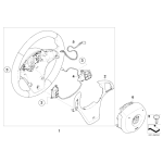 Osłona kierownicy M wielofunkcyjna czarna BMW X3 E83 E83N 1,8 2,0 2,5 3,0 - 32303455491