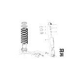 Osłonka amortyzatora tył BMW E10 E9 114 2002 2000 1600 1802 - 33523650106