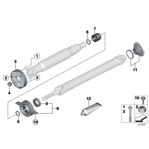 Podpora wału BMW E87 X1 E81 E90 E91 F30 F31 E90N F32 - 26127526631