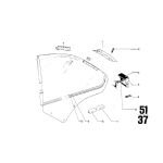 Uszczelka szyby tył BMW E9 NK 2,5CS 2800CS 3,0CS 2000C 3,0CSL - 51376740175