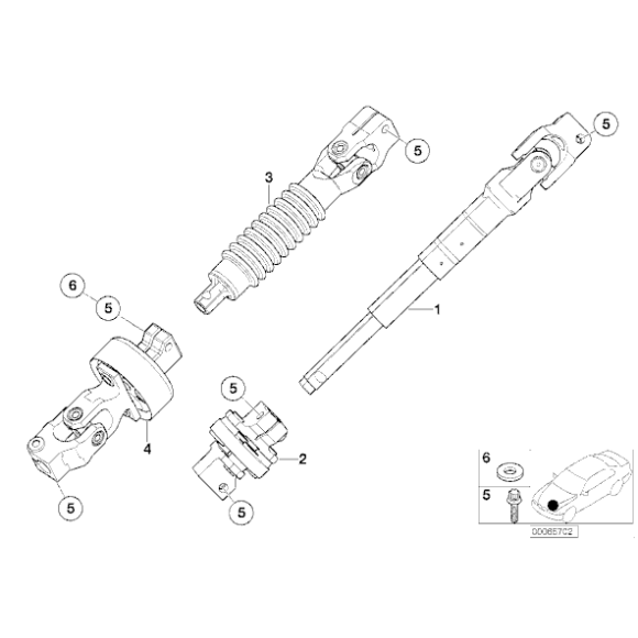 Krzyżak wału napędowego BMW E46 316 318 320 323 325 328 330 M3 - 32306752957