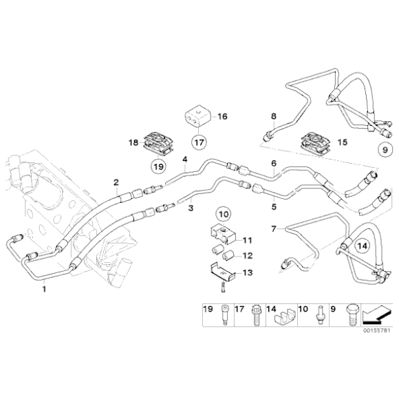Przewód elastyczny ciśnieniowy BMW E65 E66 730 735 740 745 750 760 - 37136753038