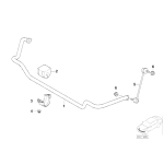 Guma stabilizatora przód BMW E46 320td 325ti Compact - 31356754994