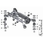 Podkładka tłumienia drgań belki tył BMW E65 E66 730 735 740 745 750 760 - 33316755896