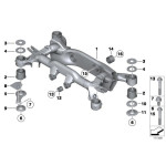 Podkładka tłumienia drgań belki tył BMW E65 E66 730 735 740 745 750 760 - 33316755896