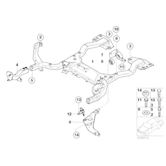 Tuleja wahacza przód tylna MINI R50 R52 R53 One Cooper 1,4i 1,6i D S - 31126757551