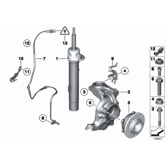 Śruba z podkładką BMW E81 E82 E87 E90 E91 F10 - 31126760203