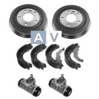 Bęben hamulcowy BMW E36 316i 318i 318tds sedan compact + szczęki + cylinderki - 34211159486