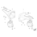 22116762607 Poduszka silnika lewa BMW E60 E61 E63 540 545 550 M5 645 650 M6 - 22116762607 - Części oryginalne BMW Łódź | Sklep internetowy BMW