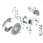 Osłona tarczy hamulcowej przód lewa BMW E81 E87 E82 E88 Z4 E90 E91 E92 E93 - 34106762851