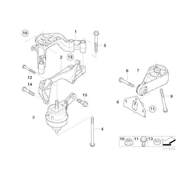 Wspornik mocowanie silnika MINI R50 One D - 22116764328