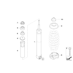Gniazdo podporowe łożyska amortyzatora tył BMW E81 E84 E87 E90 E91 116 118 120 123 128 130 1M 316 318 320 323 325 330 335 - 3352