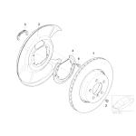 Tarcza kotwiczna tył lewa BMW E61 520 523 525 530 535 545 550 - 34216764899