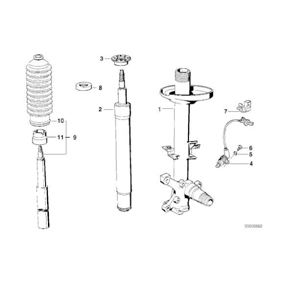 Pierścień uszczelniający przeciwpyłowy BMW E31 E32 E34 E36 E46 E85 Z4 Z3 - 31206777788