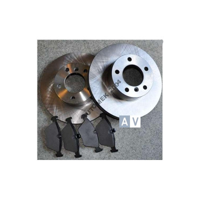 Tarcze ham. pełne + klocki tył BMW E36 E46 316 318 320 325 328 323