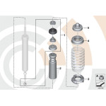 Osłona i odbój amortyzatora tył dla zawieszenia M BMW E81 E87 E90 E91 E84 X1 E92 E93 316 318 320 325 328 330 335 116 118 120 123