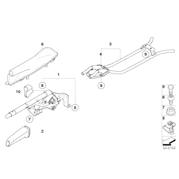 Rurka prowadząca hamulca ręcznego BMW E81 E87 E82 E88 116 118 120 123 125 128 130 MCoupe - 34406768398