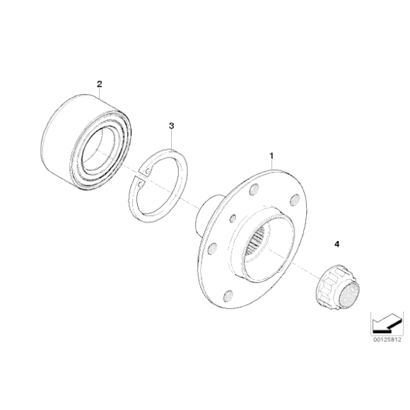 Łożysko koła przód BMW E90 325xi 330xi 335xi E60 530xd 525xd E53 X5 31226783913 31226783913 Części oryginalne BMW Łódź | Sklep internetowy BMW