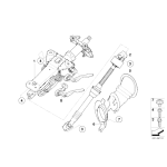 Dźwignia nastawcza kolumny kierowniczej BMW E60 E61 520 523 525 530 540 - 32306768494