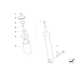Gniazdo amortyzatora tył górne BMW E61 E61N 520i 520d 523i 525i 525d 530d 530i 535d 535i 550i 545i - 33526769295