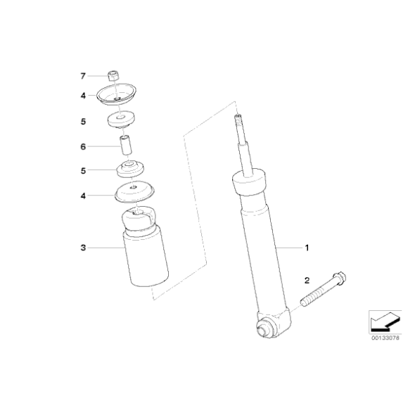 Gniazdo amortyzatora tył górne BMW E61 E61N 520i 520d 523i 525i 525d 530d 530i 535d 535i 550i 545i - 33526769295
