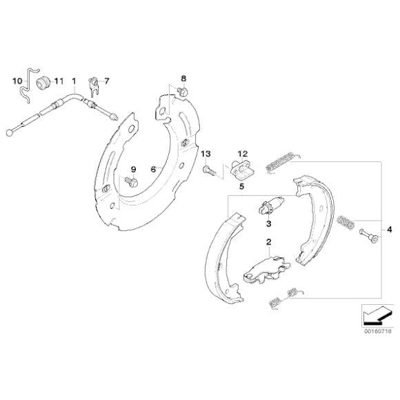 Linka hamulca ręcznego BMW E90 E91 E92 E93 316 318 320 323 325 328 330 335 M3 - 34406769368