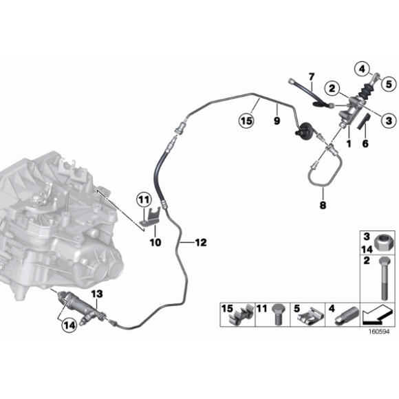 Przewód sprzęgła MINI R55 R56 Cooper One - 21526770598