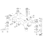 Poduszka gumowa belki tył BMW E60 E61 E63 E64 630 645 650 520 523 525 530 535 540 545 550 - 33176770825