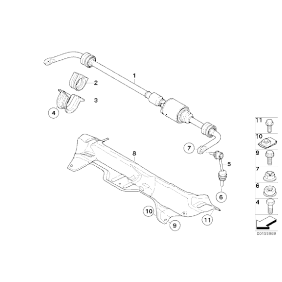 Guma stabilizatora tył BMW X5 X6 E70 E71 F15 F16 F85 F86 25dX 28iX 30dX 35dX 35iX 40dX 40eX 50iC M50dX - 37126771939