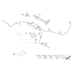Linka hamulca ręcznego lewa BMW E70 E70N E71 E72 3,0d 3,0si 3,5d 4,8i M 30dX 35dX 40iX 50iX 35iX M50dX - 34436772103