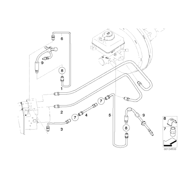Przewód rurowy BMW E12 E21 E23 E3 E30 E31 E32 E34 E60 E61 E63 E64 - 34326772472