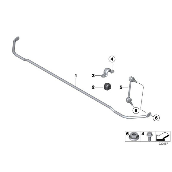 Łącznik stabilizatora tył MINI R55 R56 R57 R58 R59 Cooper One JCW - 33506772789