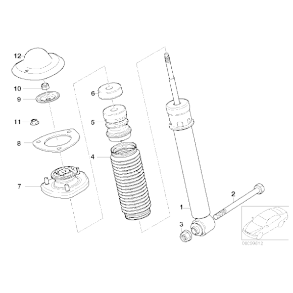 Poduszka amortyzatora tył BMW E53 X5 4,4 4,6 3,0 4,8 - 33526773669