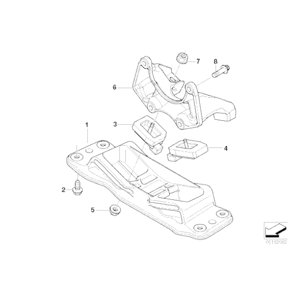 22316774004 Poduszka ręcznej skrzyni BMW E60 E61 E63 523i 525i 528i 630i N53 N52N - 22316774004 - Części oryginalne BMW Łódź | Sklep internetowy BMW