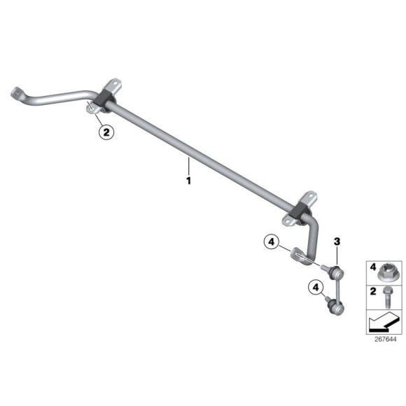 Łącznik stabilizatora tył Dynamic Drive BMW F01 F06 F10 F1 F13 640 650 M6 530 535 550 730 740 750 760 - 37106775189