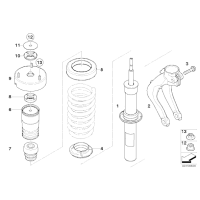 Amortyzator przód BMW E70 E71 E70N X5 X6 3,0d 3,5d 3,0sd 4,8i 30dX 35iX 35dX 40dX 40iX - 31326781918