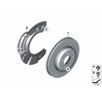 Osłona tarczy hamulcowej przód lewa BMW F01 F02 F06 F07 F10 F11 F12 F13 - 34116775265