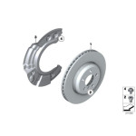 Osłona tarczy hamulcowej przód lewa BMW F01 F02 F06 F07 F10 F11 F12 F13 - 34116775265