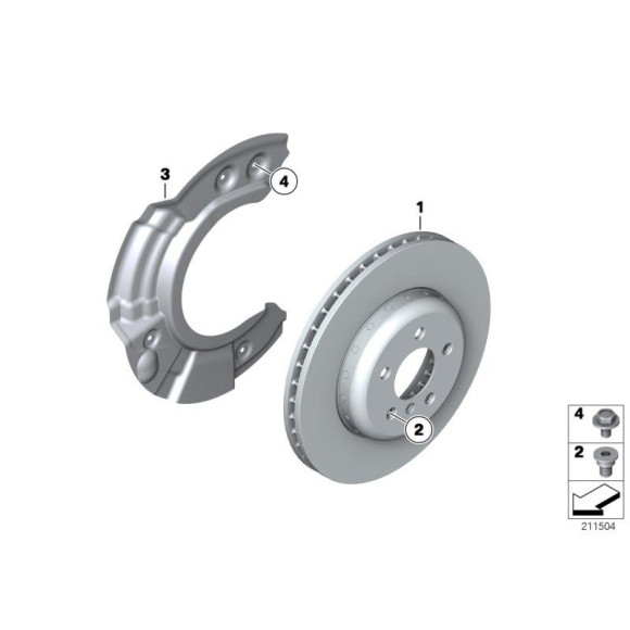 Osłona tarczy hamulcowej przód lewa BMW F01 F02 F06 F07 F10 F11 F12 F13 - 34116775265