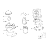Podkładka sprężyny przód dolna BMW E36 Z3 316 318 320 323 325 328 - 31331090479