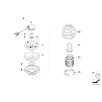 Łożysko amortyzatora przód BMW E38 E39 E46 E53 E60 E61 E63 E65 E85 725 730 735 740 750 760 M5 M6 M3 - 31331090612